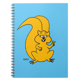 Cute Peace Sign Squirrel School Notitieboek