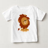Cute Peaceful Cartoon Lion Baby T-Shirt (Voorkant)