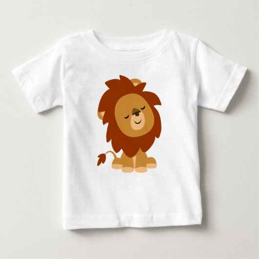 Cute Peaceful Cartoon Lion Baby T-Shirt (Voorkant)