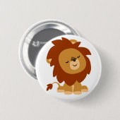 Cute Peaceful Cartoon Lion Button Badge (Voorkant /achterkant)