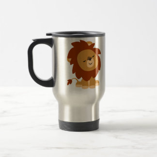 Cute Peaceful Cartoon Lion Commuter Mok