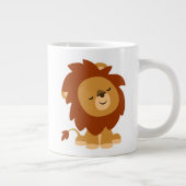 Cute Peaceful Cartoon Lion Jumbo Mok (Rechts)