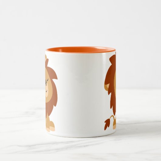 Cute Peaceful Cartoon Lion Mok (Center)