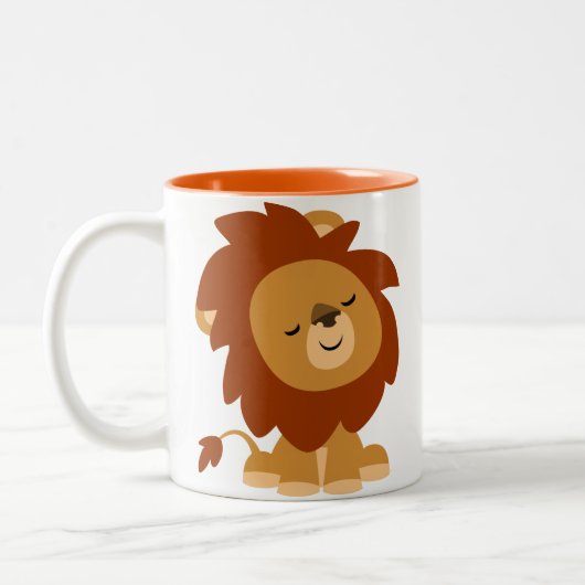 Cute Peaceful Cartoon Lion Mok (Links)