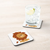 Cute Peaceful Cartoon Lion Onderzetters Set (Rechterzijde)