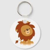 Cute Peaceful Cartoon Lion Sleutelhanger (Voorkant)