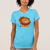 Cute Peaceful Cartoon Lion Women T-Shirt (Voorkant)