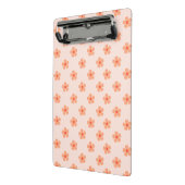 Cute Peach Flower Pattern Minimal Floral Aesthetic Mini Klembord (Angled2)