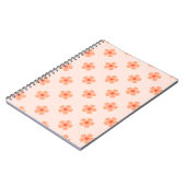Cute Peach Flower Pattern Minimal Floral Aesthetic Notitieboek (Linkerzijde)