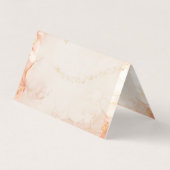 Cute Peach Gold Marble Photo Weddenschap Hartelijk Kaart (Achterkant)