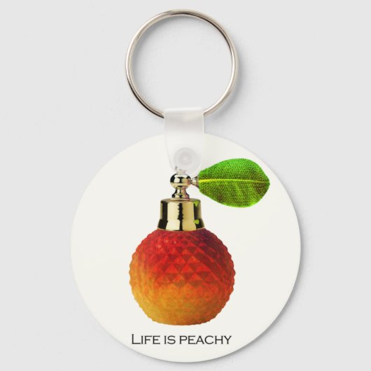 Cute Peach Pefrume "Life is Peachy"-Sleutelhanger Sleutelhanger (Voorkant)