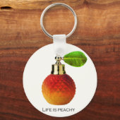 Cute Peach Pefrume "Life is Peachy"-Sleutelhanger Sleutelhanger (Voorkant)