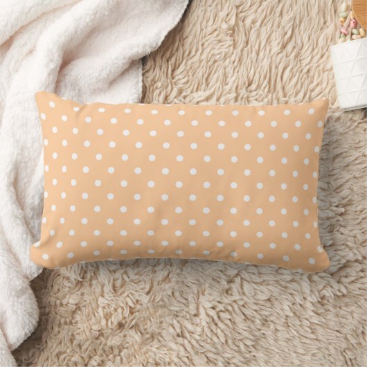 Cute Peach Polka Dots Pattern Kussen (Deken)