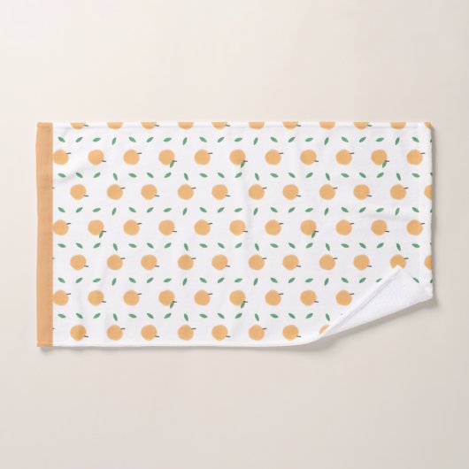 Cute Peaches & Leaves Pattern Bad Handdoek (Handdoek)