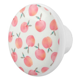 Cute Peaches Patroonontwerp Keramische Knop