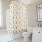 Cute Peaches Pattern Fruit Modern Bath Gift Douchegordijn (In situ)