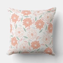 Cute Peachy Floral Pattern Kussen