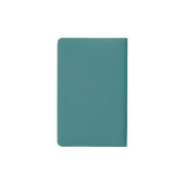 Cute Peacock Blue Personalized Monogram Pocket Moleskine Notitieboekje (Achterkant)