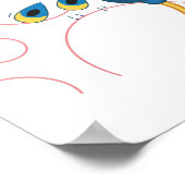 Cute Peacock-Kawaii collection Poster (Hoek)