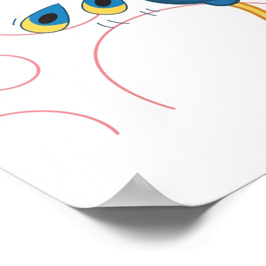 Cute Peacock-Kawaii collection Poster (Hoek)