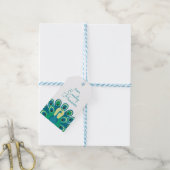 Cute Peacock Personal Gift Labels Cadeaulabel (Met Touw)
