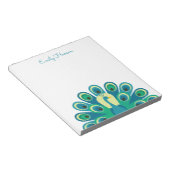 Cute Peacock Personalized Notitieblok (Schuin)