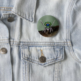 Cute Peacock Spider Digital Art Ronde Button 5,7 Cm