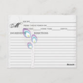 Cute Peacock-veren Ontvangkaarten Briefkaart (Achterkant)