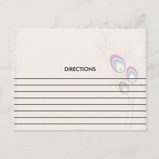 Cute Peacock-veren Ontvangkaarten Briefkaart (Voorkant)