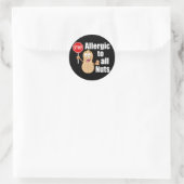 Cute Peanut Allergy Awareness Ronde Sticker (Tas)