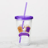 Cute Peanut Butter en Jelly Acryl Drinkbeker (Achterkant)