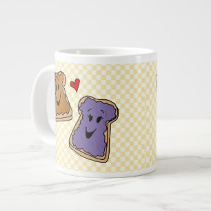Cute Peanut Butter en Jelly Best Friends Grote Koffiekop