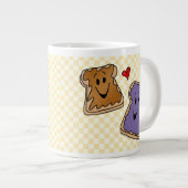 Cute Peanut Butter en Jelly Best Friends Grote Koffiekop (Voorkant rechts)