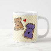 Cute Peanut Butter en Jelly Best Friends Grote Koffiekop (Rechts)