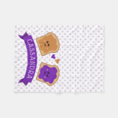 Cute Peanut Butter en Jelly Fleece Deken (Voorkant (Horizontaal))