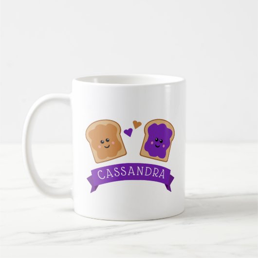 Cute Peanut Butter en Jelly Koffiemok (Links)