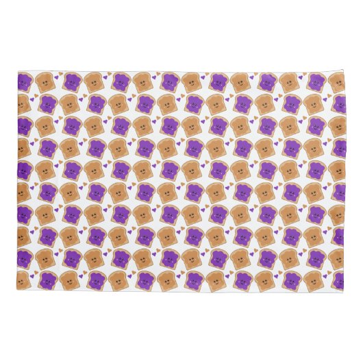 Cute Peanut Butter en Jelly Kussensloop (Achterkant)