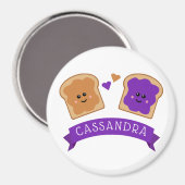 Cute Peanut Butter en Jelly Magneet (Voorkant / Achterkant)