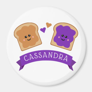 Cute Peanut Butter en Jelly Magneet