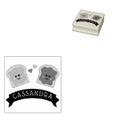 Cute Peanut Butter en Jelly Rubberstempel (Gestempeld)