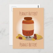 Cute Peanut Butter Jar | BRIEFKAART (Voorkant / Achterkant)