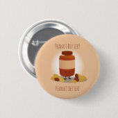 Cute Peanut Butter Jar | Button (Voorkant /achterkant)
