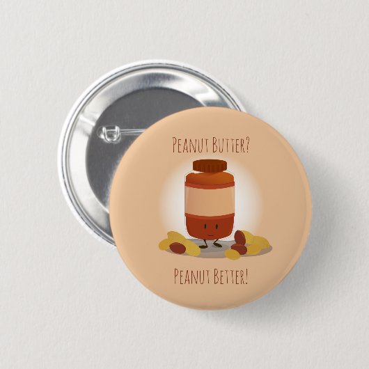 Cute Peanut Butter Jar | Button (Voorkant /achterkant)