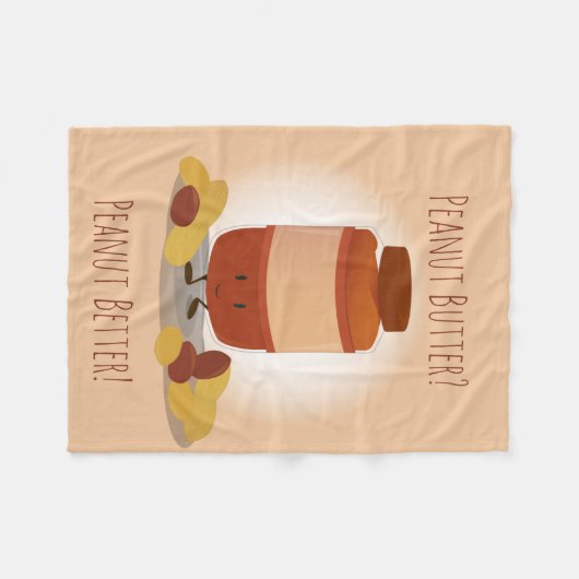 Cute Peanut Butter Jar | Fleece Blanket (Voorkant (Horizontaal))