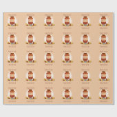 Cute Peanut Butter Jar Food Cadeaupapier (Vlak)