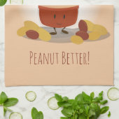 Cute Peanut Butter Jar | Keukenhanddoek (Gevouwen)