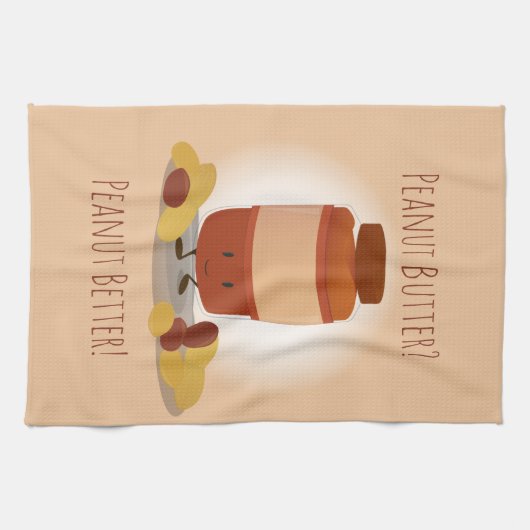 Cute Peanut Butter Jar | Keukenhanddoek (Horizontaal)