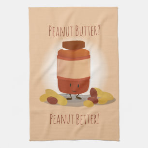 Cute Peanut Butter Jar   Keukenhanddoek