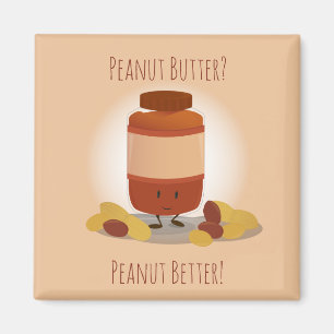 Cute Peanut Butter Jar   Magneet