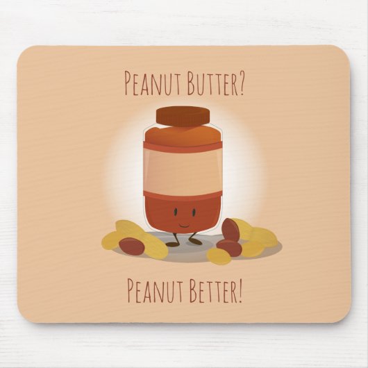 Cute Peanut Butter Jar | Mousepad Muismat (Voorkant)
